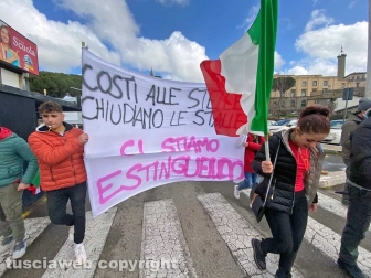 La manifestazione degli allevatori