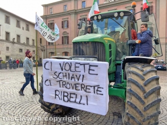 La manifestazione degli allevatori