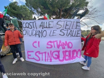 La manifestazione degli allevatori
