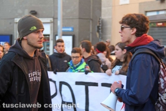 La manifestazione degli studenti