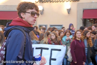 La manifestazione degli studenti