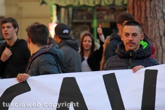 La manifestazione degli studenti