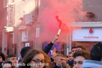 La manifestazione degli studenti