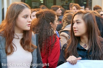 La manifestazione degli studenti