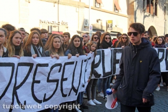 La manifestazione degli studenti