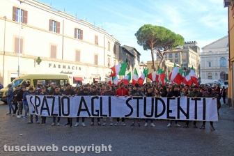 La manifestazione degli studenti