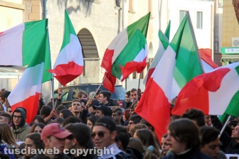 La manifestazione degli studenti