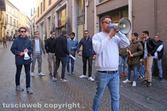 La manifestazione degli studenti