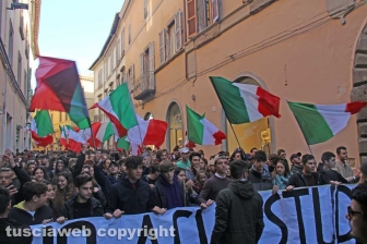 La manifestazione degli studenti