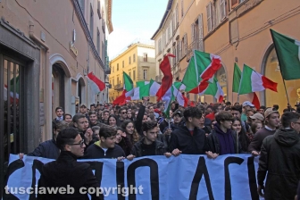 La manifestazione degli studenti