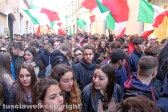 La manifestazione degli studenti