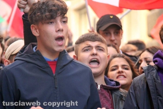 La manifestazione degli studenti