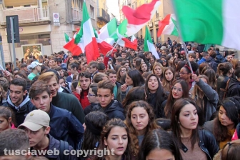 La manifestazione degli studenti