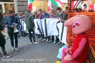 La manifestazione degli studenti