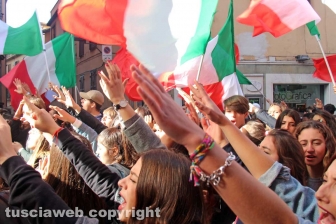 La manifestazione degli studenti