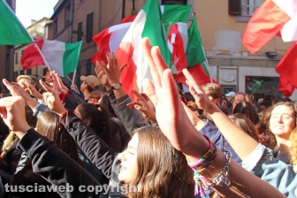 La manifestazione degli studenti