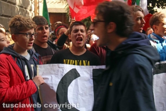 La manifestazione degli studenti