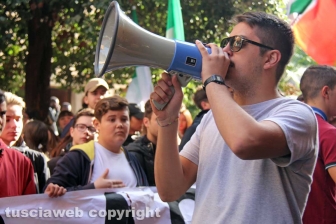 La manifestazione degli studenti