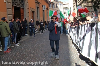 La manifestazione degli studenti
