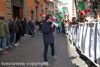 La manifestazione degli studenti
