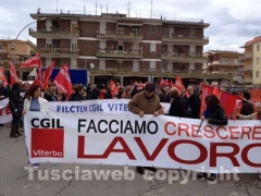 La manifestazione della Cgil a Civita Castellana