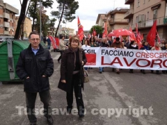 La manifestazione della Cgil a Civita Castellana