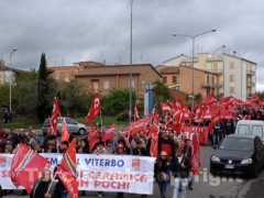 La manifestazione della Cgil a Civita Castellana