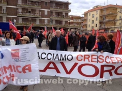 La manifestazione della Cgil a Civita Castellana
