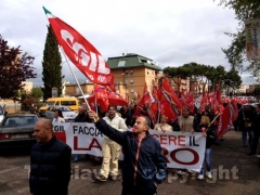 La manifestazione della Cgil a Civita Castellana