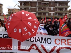 La manifestazione della Cgil a Civita Castellana