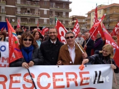 La manifestazione della Cgil a Civita Castellana