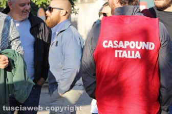 La manifestazione di Casapound a prato giardino