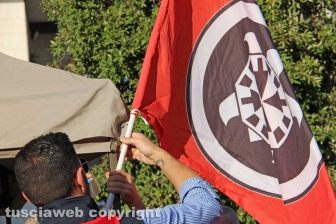 La manifestazione di Casapound a prato giardino