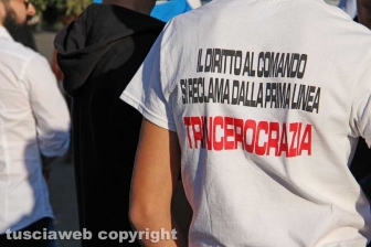 La manifestazione di Casapound a prato giardino