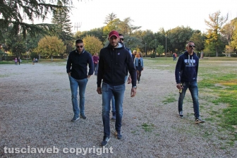 La manifestazione di Casapound a prato giardino