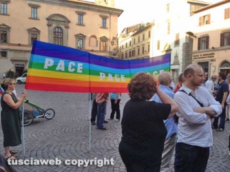 La manifestazione per la Palestina a piazza del Comune