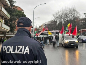 Viterbo - La manifestazione pro Palestina e contro il 41 bis