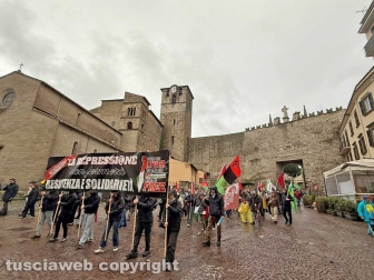 Viterbo - La manifestazione pro Palestina e contro il 41 bis