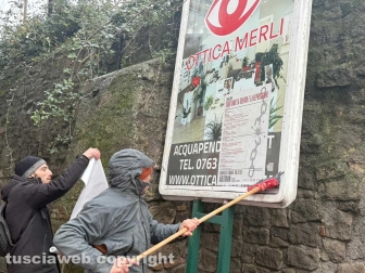 Viterbo - La manifestazione pro Palestina e contro il 41 bis