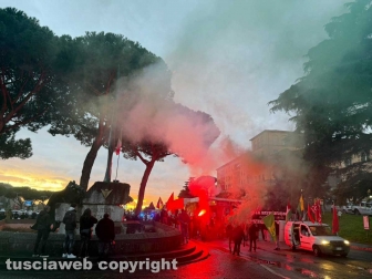 Viterbo - La manifestazione pro Palestina e contro il 41 bis