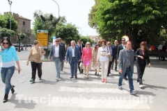 La ministra per le vie di Tuscania