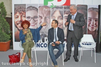Festa democratica - La ministra Valeria Fedeli e Giuseppe Fioroni