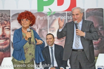 Festa democratica - La ministra Valeria Fedeli e Giuseppe Fioroni