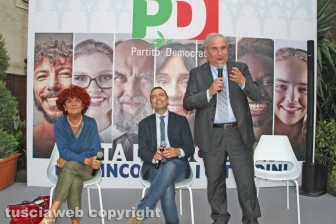 Festa democratica - La ministra Valeria Fedeli e Giuseppe Fioroni