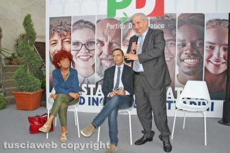 Festa democratica - La ministra Valeria Fedeli e Giuseppe Fioroni
