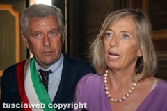 Viterbo - La ministra Stefania Giannini a palazzo dei Priori