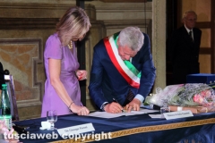 Viterbo - La ministra Stefania Giannini a palazzo dei Priori