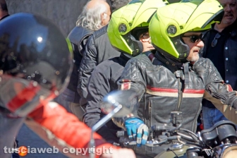 La motobenedizione in piazza San Lorenzo