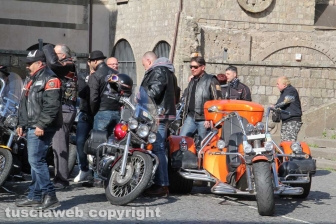 La Motobenedizione in piazza san Lorenzo