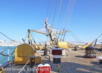 La nave Amerigo Vespucci a Civitavecchia